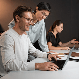 Employee working at a desk